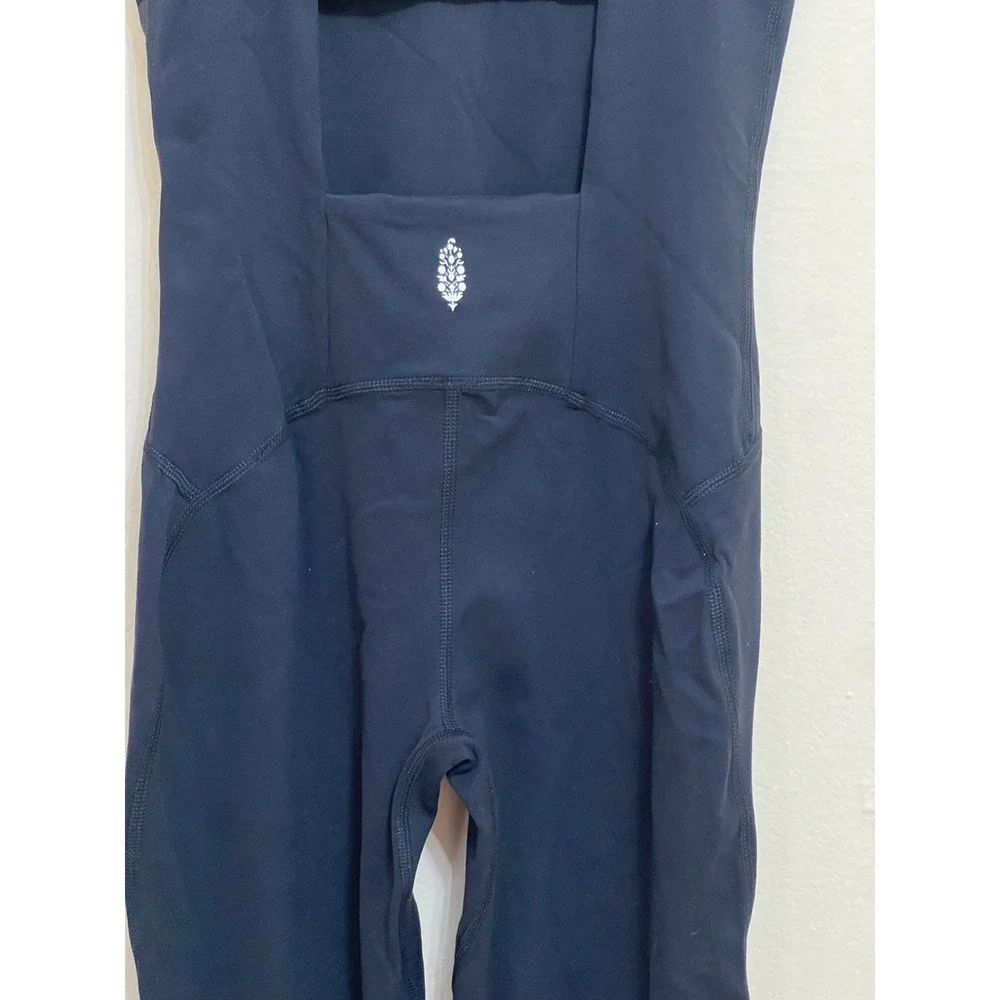 Free People Movement Jumpsuit Women XS Black Excellence Sleeveless V-Neck